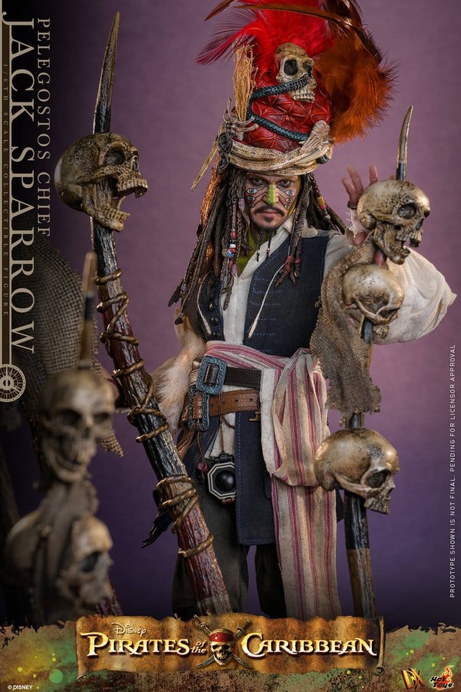 Pirates of the Caribbean: Dead Man's Chest Action DX Figur 1/6 Pelegostos Hövding Jack Sparrow 30 cm