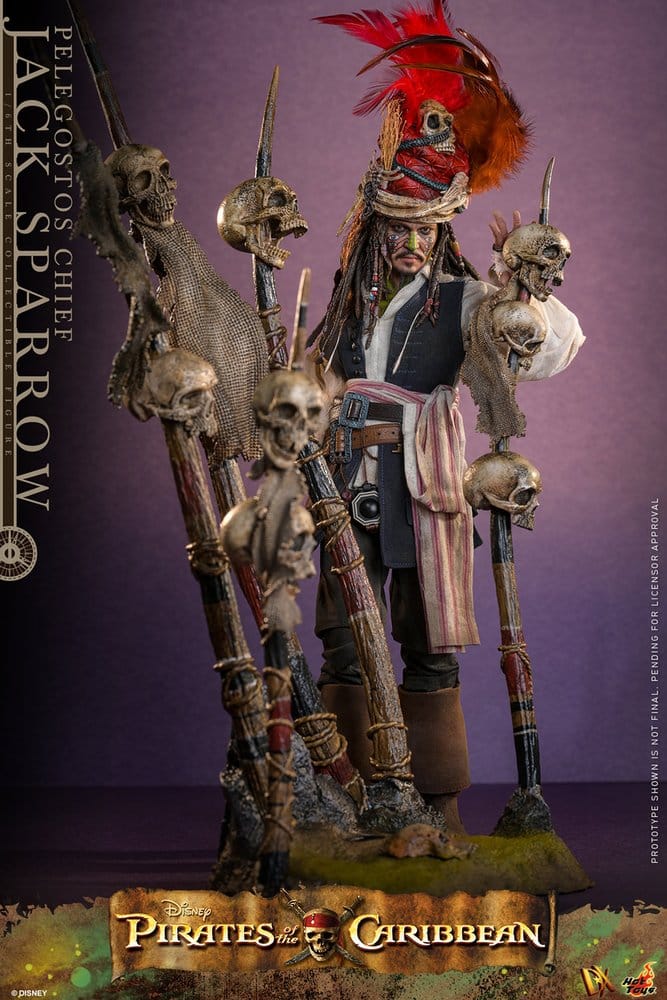 Pirates of the Caribbean: Dead Man's Chest Action DX Figur 1/6 Pelegostos Hövding Jack Sparrow 30 cm