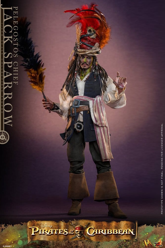 Pirates of the Caribbean: Dead Man's Chest Action DX Figur 1/6 Pelegostos Hövding Jack Sparrow 30 cm