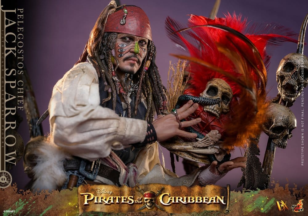 Pirates of the Caribbean: Dead Man's Chest Action DX Figur 1/6 Pelegostos Hövding Jack Sparrow 30 cm