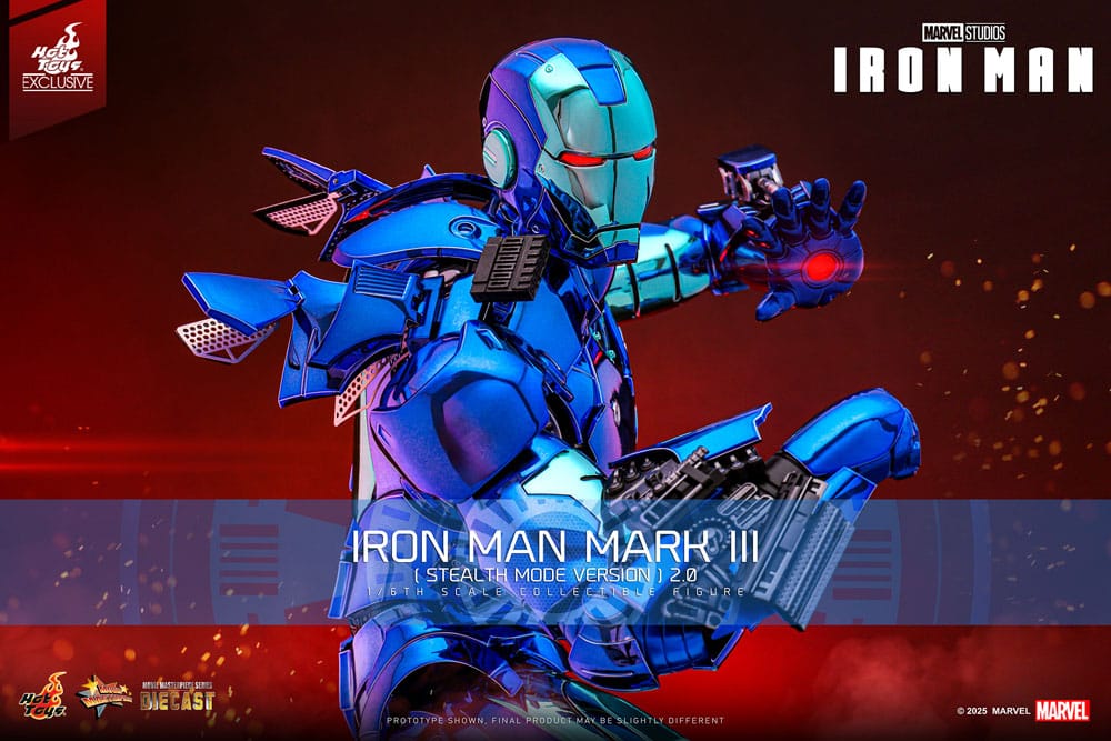 Iron Man Movie Masterpiece Diecast Action Figur 1/6 Iron Man Mark III (Stealth Mode Ver.) 2.0 Hot Toys Exclusive 33 cm Hot Toys