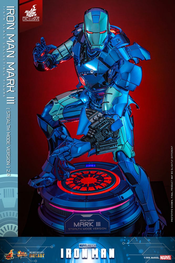 Iron Man Movie Masterpiece Diecast Action Figur 1/6 Iron Man Mark III (Stealth Mode Ver.) 2.0 Hot Toys Exclusive 33 cm Hot Toys