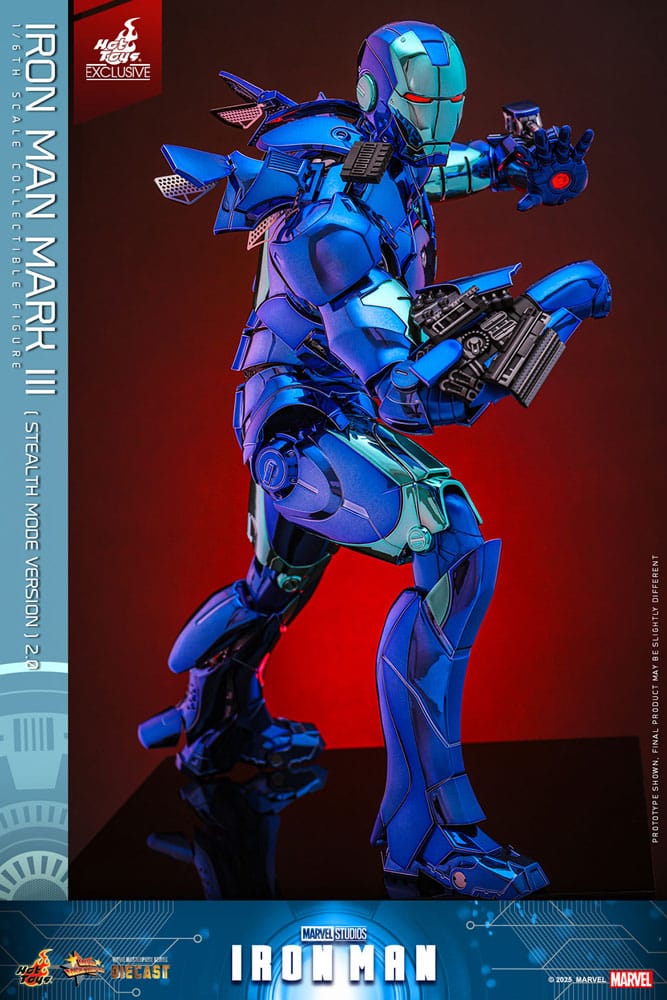 Iron Man Movie Masterpiece Diecast Action Figur 1/6 Iron Man Mark III (Stealth Mode Ver.) 2.0 Hot Toys Exclusive 33 cm Hot Toys