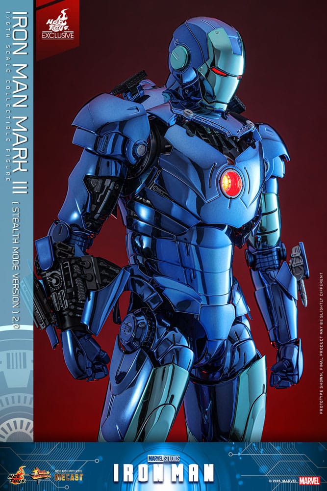 Iron Man Movie Masterpiece Diecast Action Figur 1/6 Iron Man Mark III (Stealth Mode Ver.) 2.0 Hot Toys Exclusive 33 cm Hot Toys