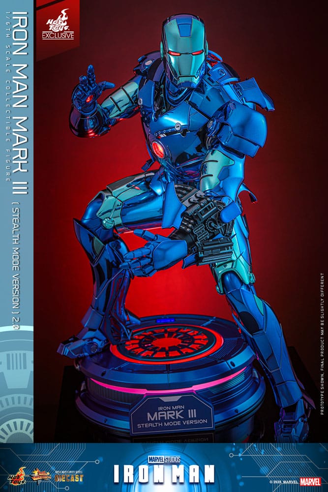Iron Man Movie Masterpiece Diecast Action Figur 1/6 Iron Man Mark III (Stealth Mode Ver.) 2.0 Hot Toys Exclusive 33 cm Hot Toys