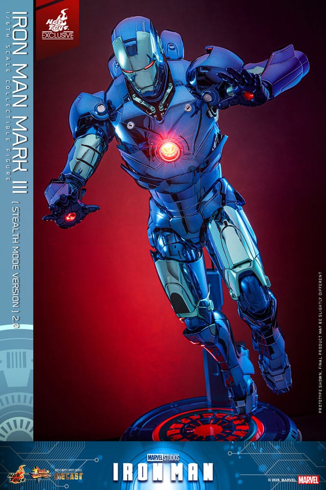 Iron Man Movie Masterpiece Diecast Action Figur 1/6 Iron Man Mark III (Stealth Mode Ver.) 2.0 Hot Toys Exclusive 33 cm Hot Toys