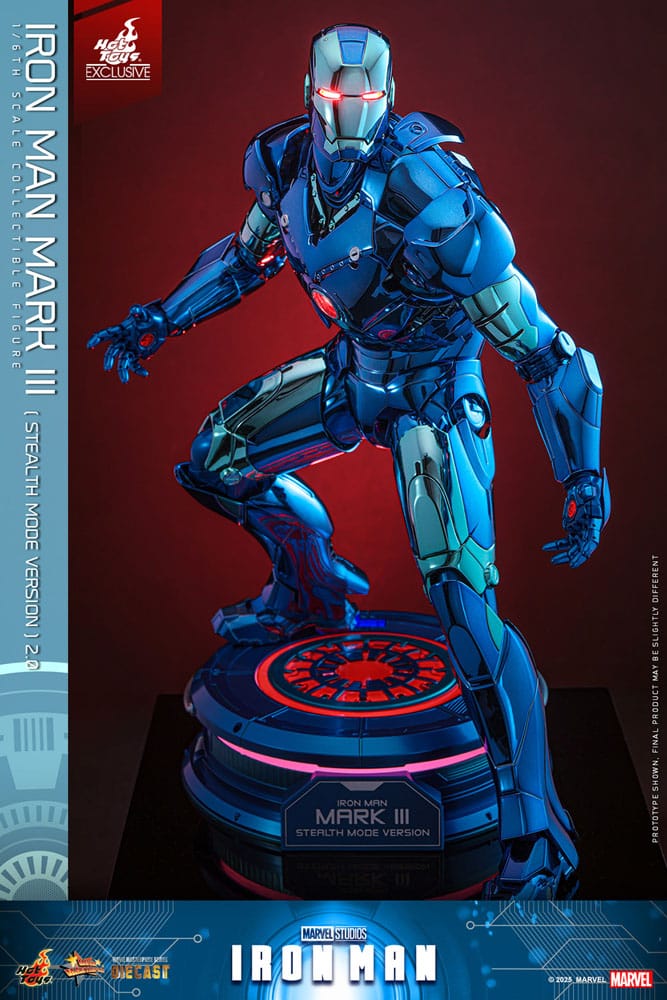 Iron Man Movie Masterpiece Diecast Action Figur 1/6 Iron Man Mark III (Stealth Mode Ver.) 2.0 Hot Toys Exclusive 33 cm Hot Toys