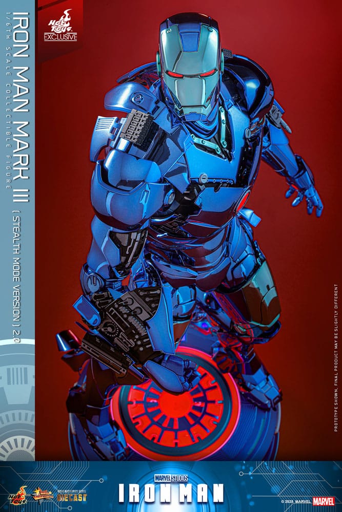 Iron Man Movie Masterpiece Diecast Action Figur 1/6 Iron Man Mark III (Stealth Mode Ver.) 2.0 Hot Toys Exclusive 33 cm Hot Toys