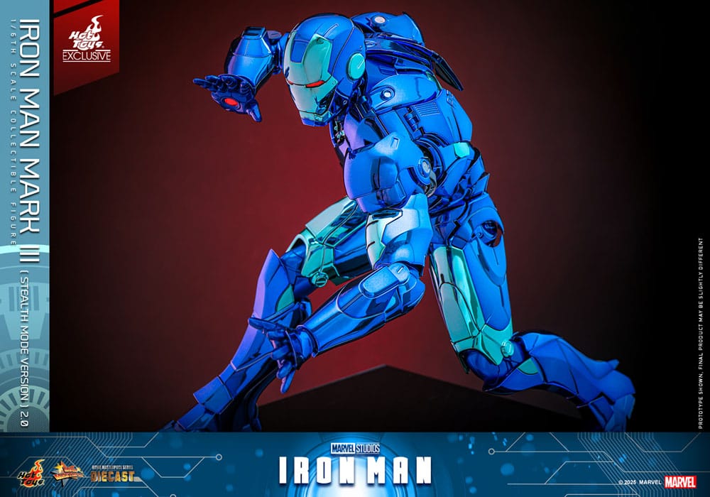 Iron Man Movie Masterpiece Diecast Action Figur 1/6 Iron Man Mark III (Stealth Mode Ver.) 2.0 Hot Toys Exclusive 33 cm Hot Toys