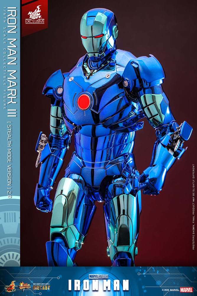 Iron Man Movie Masterpiece Diecast Action Figur 1/6 Iron Man Mark III (Stealth Mode Ver.) 2.0 Hot Toys Exclusive 33 cm Hot Toys