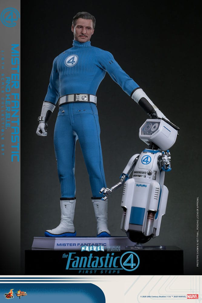 The Fantastic Four: First Steps Movie Masterpiece Action Figur 2-Pack 1/6 Mister Fantastic & H.E.R.B.I.E. 30 cm Hot Toys