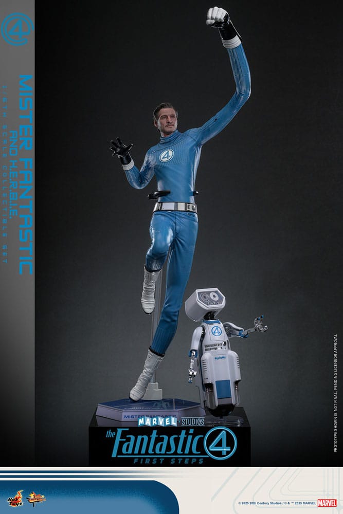 The Fantastic Four: First Steps Movie Masterpiece Action Figur 2-Pack 1/6 Mister Fantastic & H.E.R.B.I.E. 30 cm Hot Toys