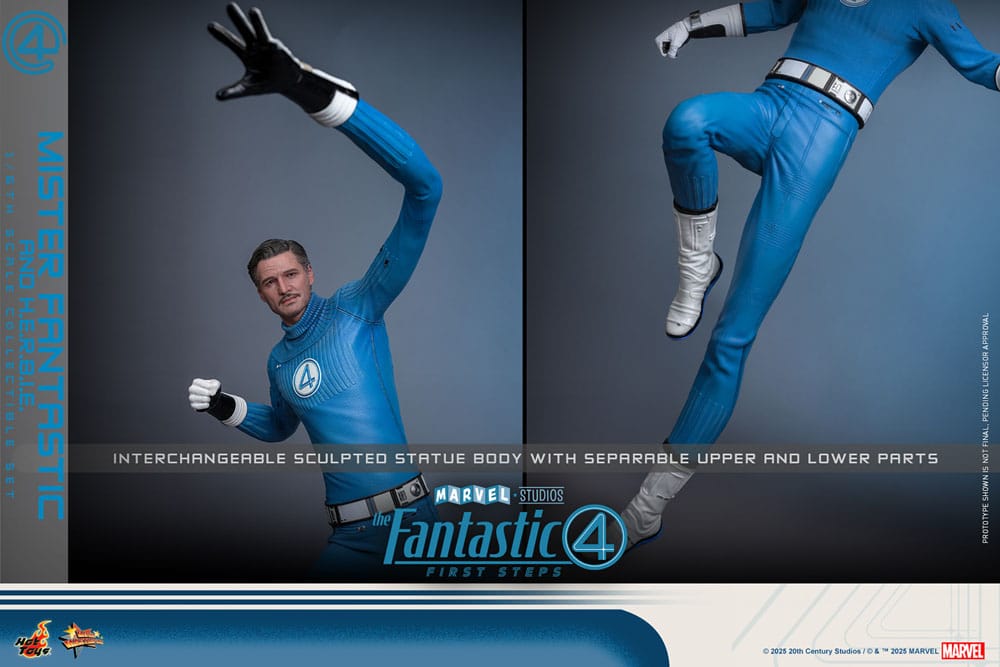 The Fantastic Four: First Steps Movie Masterpiece Action Figur 2-Pack 1/6 Mister Fantastic & H.E.R.B.I.E. 30 cm Hot Toys