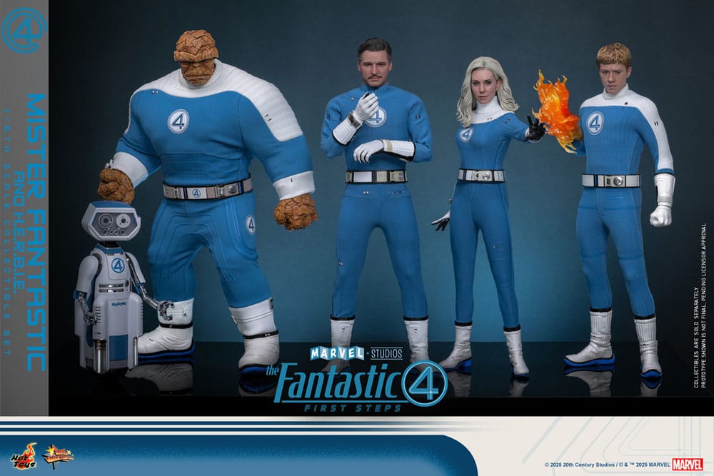The Fantastic Four: First Steps Movie Masterpiece Action Figur 2-Pack 1/6 Mister Fantastic & H.E.R.B.I.E. 30 cm Hot Toys