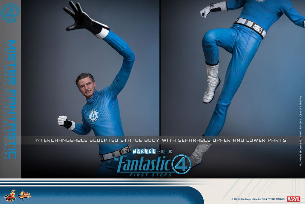 The Fantastic Four: First Steps Movie Masterpiece Action Figur 1/6 Mister Fantastic 30 cm Hot Toys