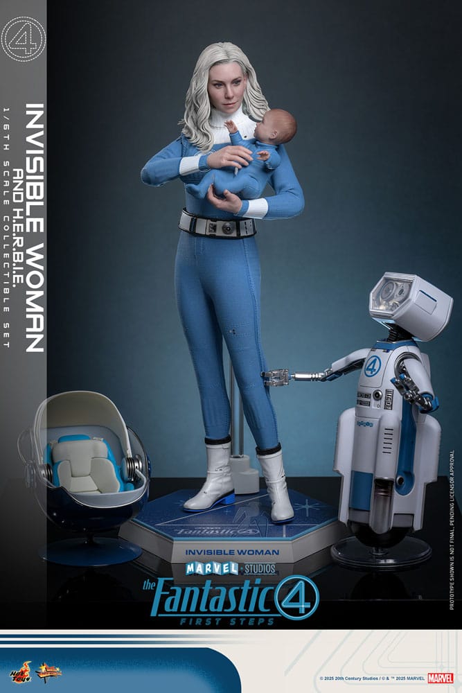 The Fantastic Four: First Steps Movie Masterpiece Action Figur 2-Pack 1/6 Invisible Woman & H.E.R.B.I.E. 28 cm Hot Toys