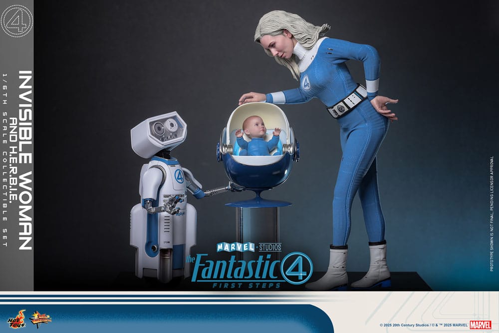 The Fantastic Four: First Steps Movie Masterpiece Action Figur 2-Pack 1/6 Invisible Woman & H.E.R.B.I.E. 28 cm Hot Toys