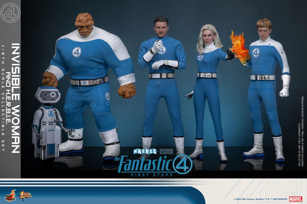 The Fantastic Four: First Steps Movie Masterpiece Action Figur 2-Pack 1/6 Invisible Woman & H.E.R.B.I.E. 28 cm Hot Toys