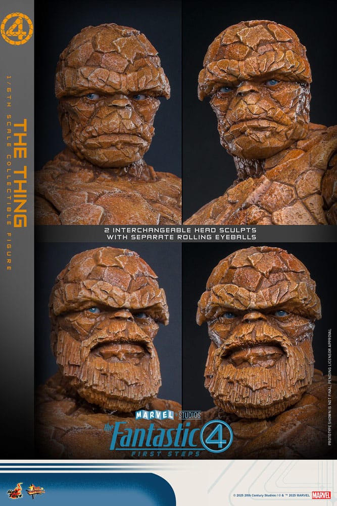 The Fantastic Four: First Steps Movie Masterpiece Action Figur 1/6 The Thing 31 cm Hot Toys