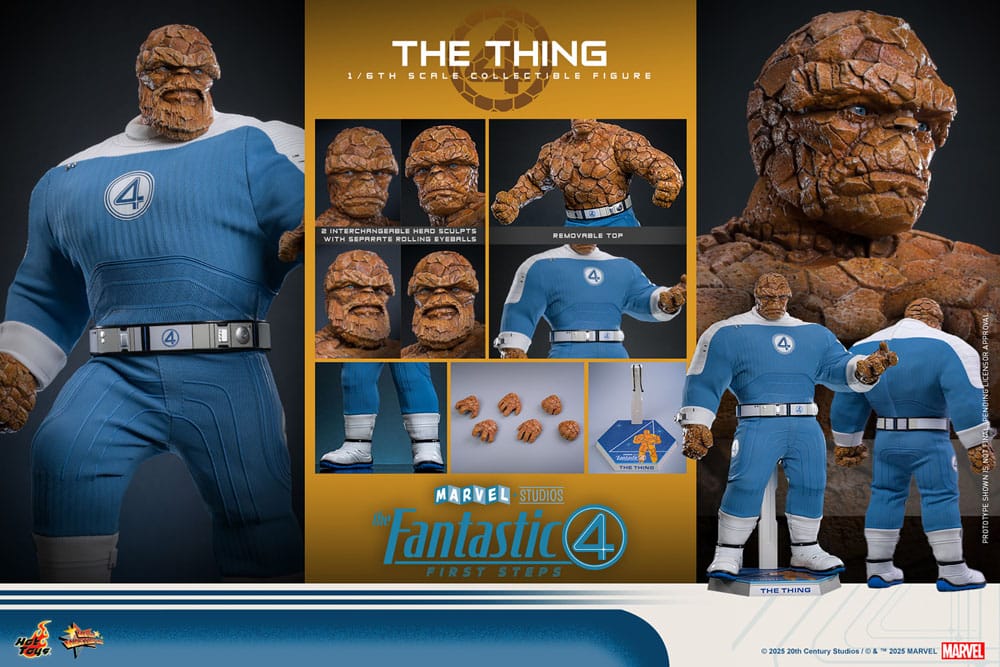 The Fantastic Four: First Steps Movie Masterpiece Action Figur 1/6 The Thing 31 cm Hot Toys