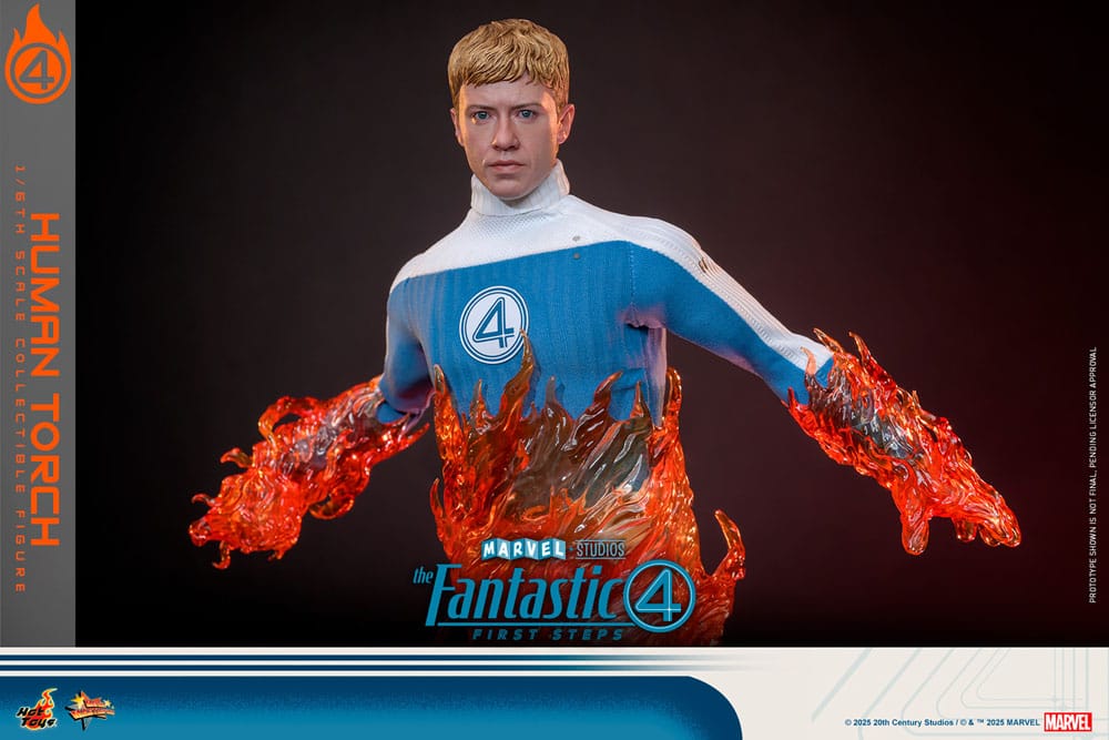 The Fantastic Four: First Steps Movie Masterpiece Action Figur 1/6 Human Torch 30 cm Hot Toys
