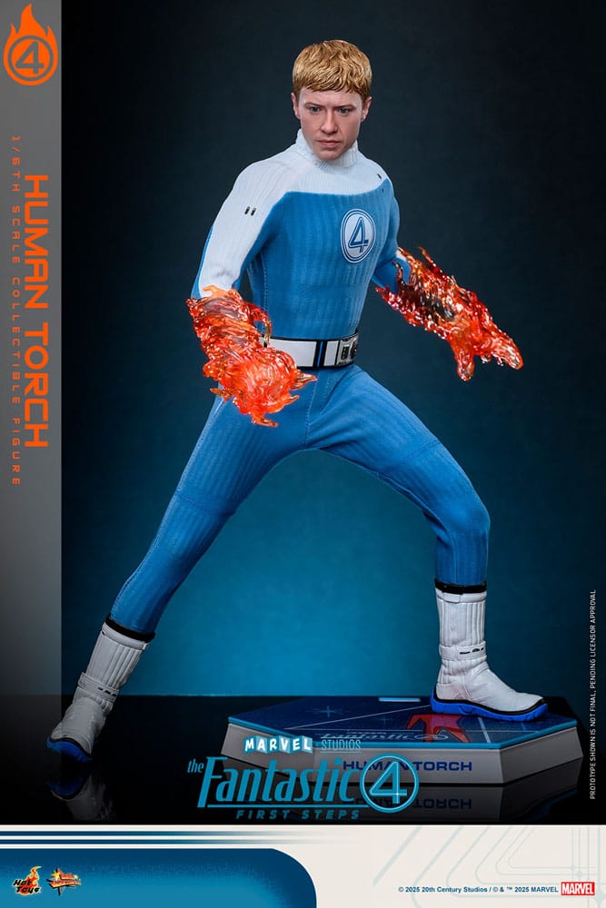 The Fantastic Four: First Steps Movie Masterpiece Action Figur 1/6 Human Torch 30 cm Hot Toys