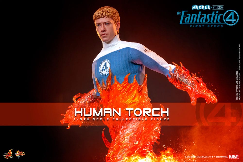 The Fantastic Four: First Steps Movie Masterpiece Action Figur 1/6 Human Torch 30 cm Hot Toys