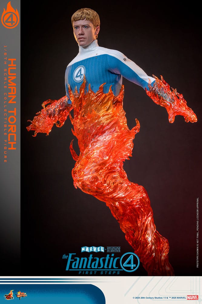 The Fantastic Four: First Steps Movie Masterpiece Action Figur 1/6 Human Torch 30 cm Hot Toys