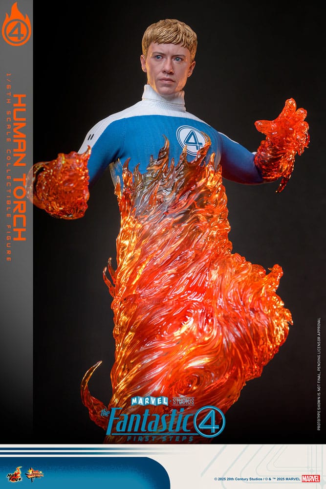 The Fantastic Four: First Steps Movie Masterpiece Action Figur 1/6 Human Torch 30 cm Hot Toys