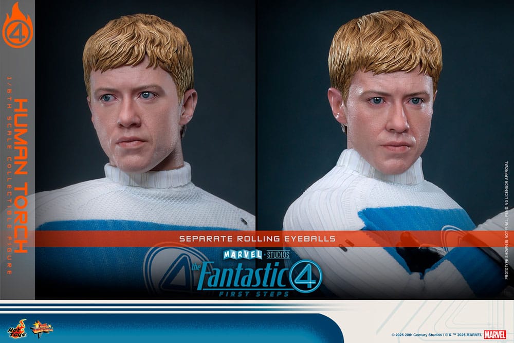 The Fantastic Four: First Steps Movie Masterpiece Action Figur 1/6 Human Torch 30 cm Hot Toys