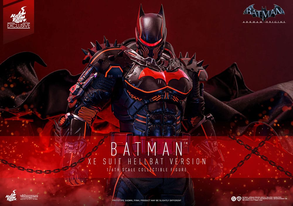 Batman Arkham Origins Videospel Mästare Action Figur 1/6 XE Dräkt Hellbat Version Hot Toys Exklusiv 33 cm Hot Toys