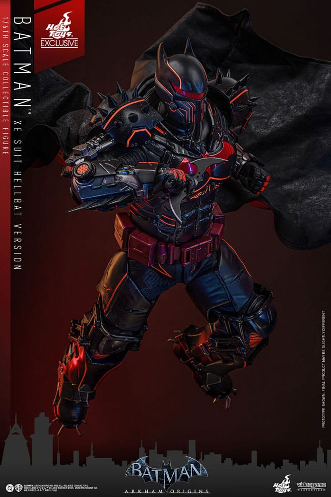 Batman Arkham Origins Videospel Mästare Action Figur 1/6 XE Dräkt Hellbat Version Hot Toys Exklusiv 33 cm Hot Toys