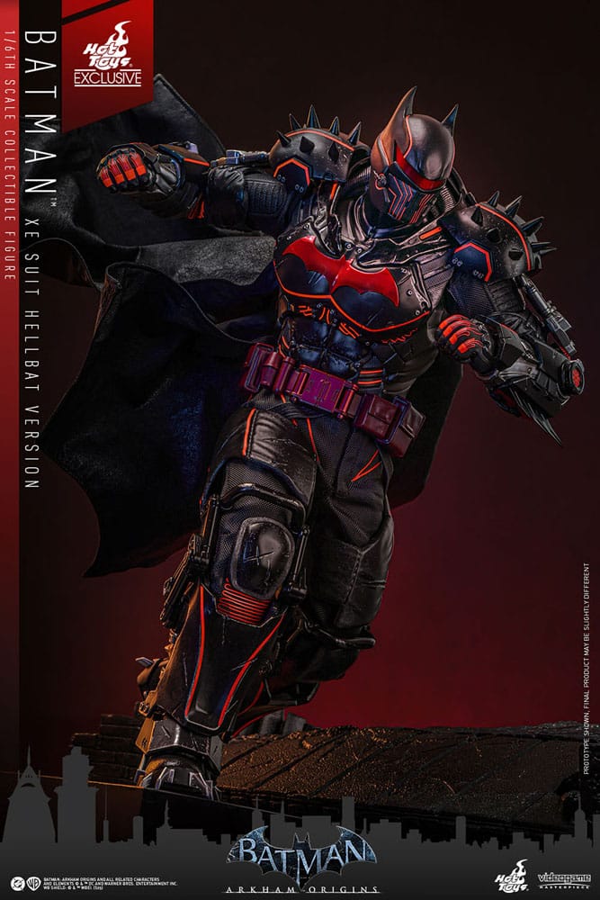 Batman Arkham Origins Videospel Mästare Action Figur 1/6 XE Dräkt Hellbat Version Hot Toys Exklusiv 33 cm Hot Toys