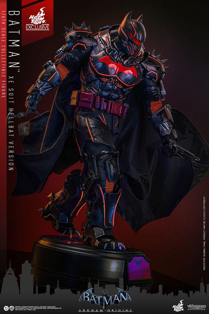 Batman Arkham Origins Videospel Mästare Action Figur 1/6 XE Dräkt Hellbat Version Hot Toys Exklusiv 33 cm Hot Toys