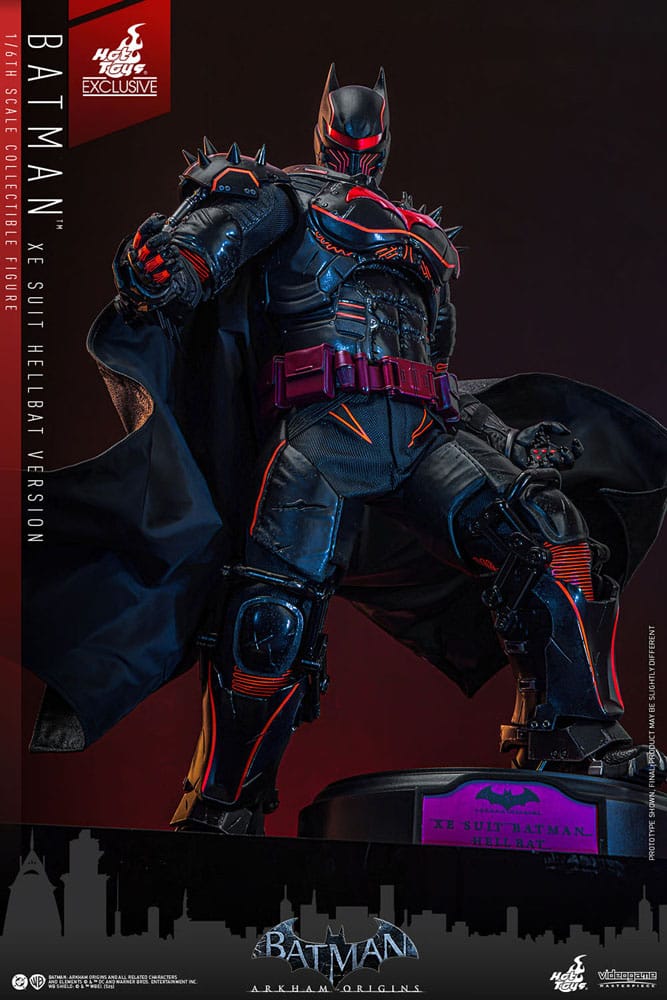 Batman Arkham Origins Videospel Mästare Action Figur 1/6 XE Dräkt Hellbat Version Hot Toys Exklusiv 33 cm Hot Toys