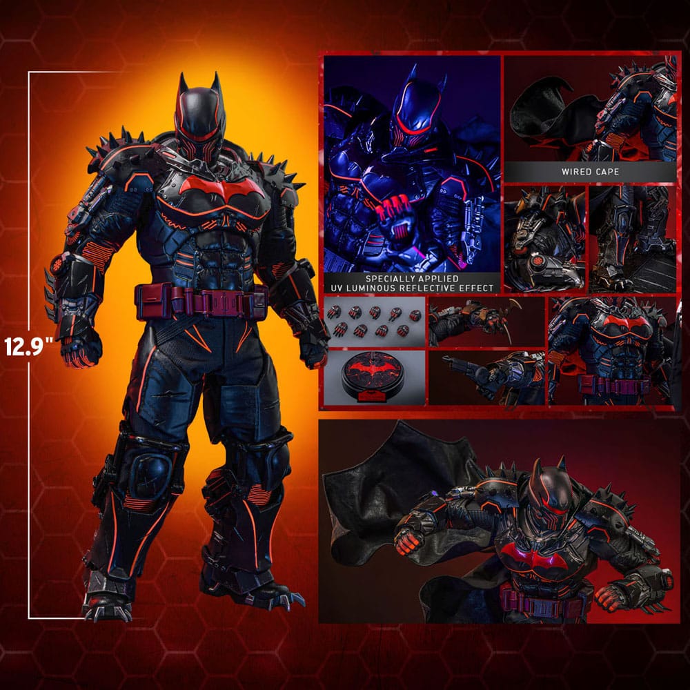 Batman Arkham Origins Videospel Mästare Action Figur 1/6 XE Dräkt Hellbat Version Hot Toys Exklusiv 33 cm Hot Toys
