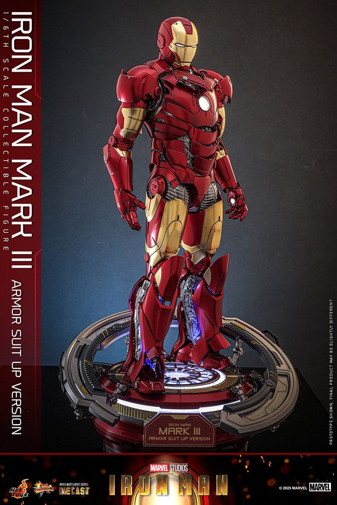 Iron Man Movie Masterpiece Diecast Action Figur 1/6 Iron Man Mark III (Armor Suit Up Version) 32 cm Hot Toys