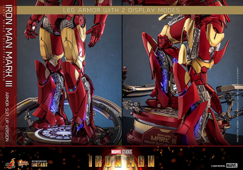 Iron Man Movie Masterpiece Diecast Action Figur 1/6 Iron Man Mark III (Armor Suit Up Version) 32 cm Hot Toys