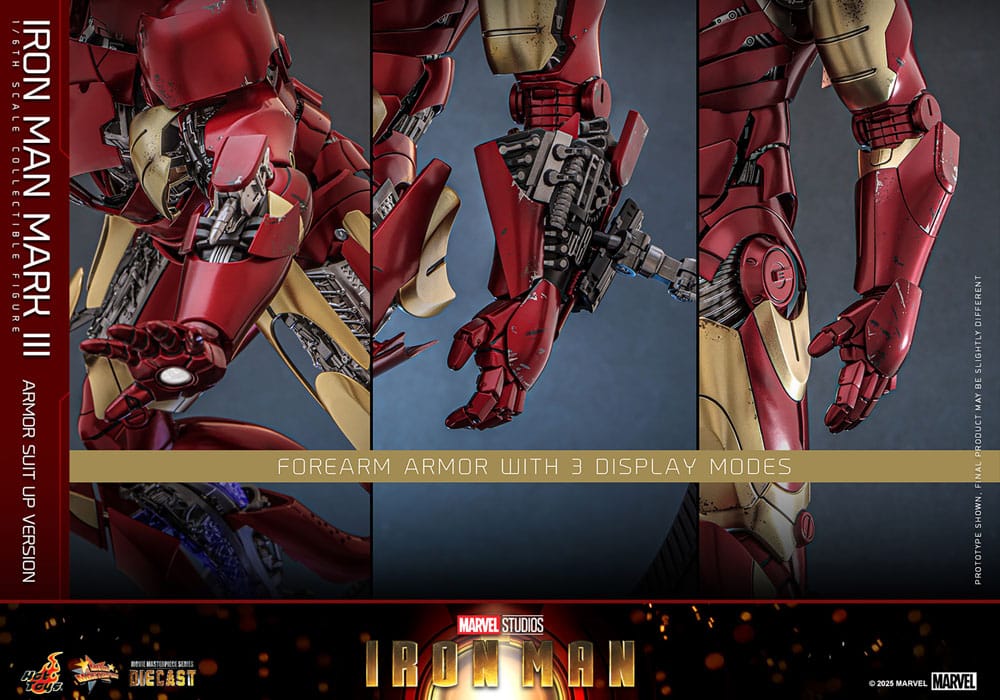 Iron Man Movie Masterpiece Diecast Action Figur 1/6 Iron Man Mark III (Armor Suit Up Version) 32 cm Hot Toys