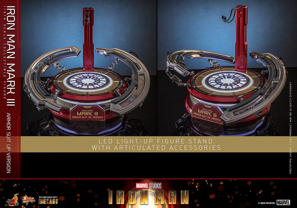 Iron Man Movie Masterpiece Diecast Action Figur 1/6 Iron Man Mark III (Armor Suit Up Version) 32 cm Hot Toys