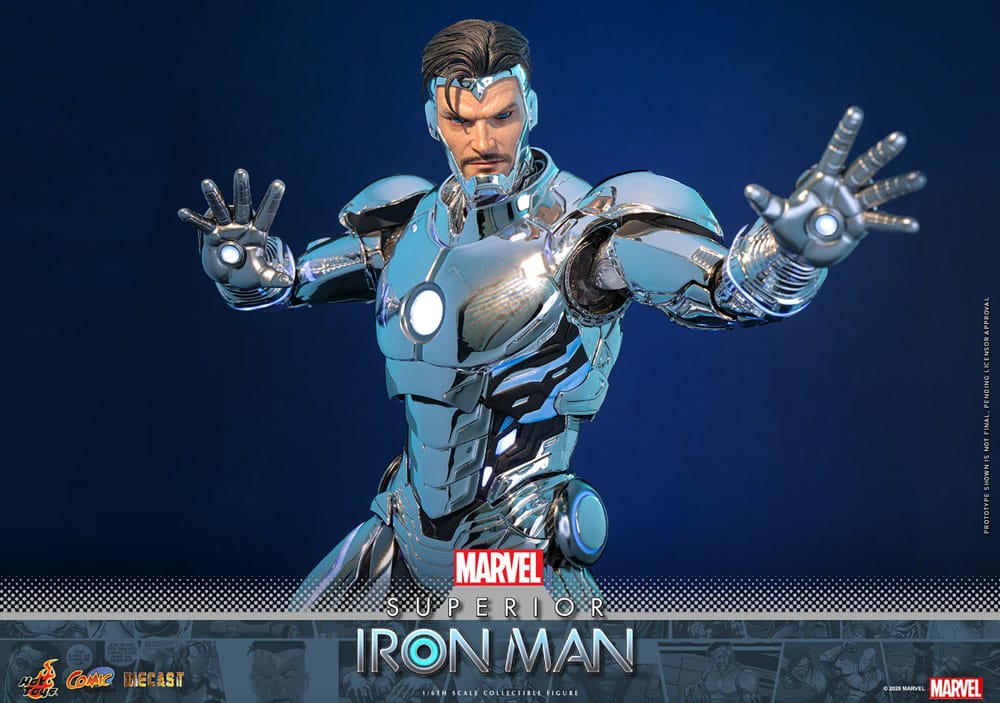 Marvel Comic Diecast Masterpiece Action Figur 1/6 Superior Iron Man 32 cm Hot Toys