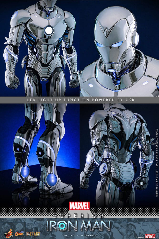 Marvel Comic Diecast Masterpiece Action Figur 1/6 Superior Iron Man 32 cm Hot Toys