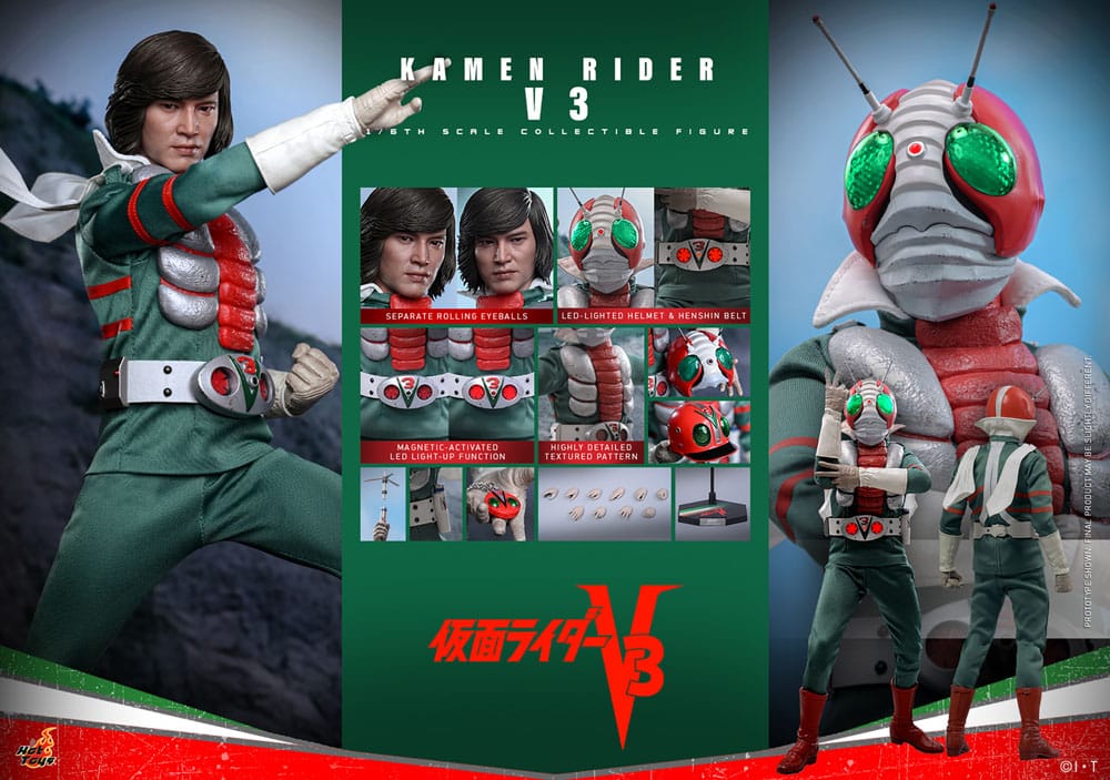 Kamen Rider V3 1/6 Kamen Rider V3 30 cm - Samlarfigur Hot Toys