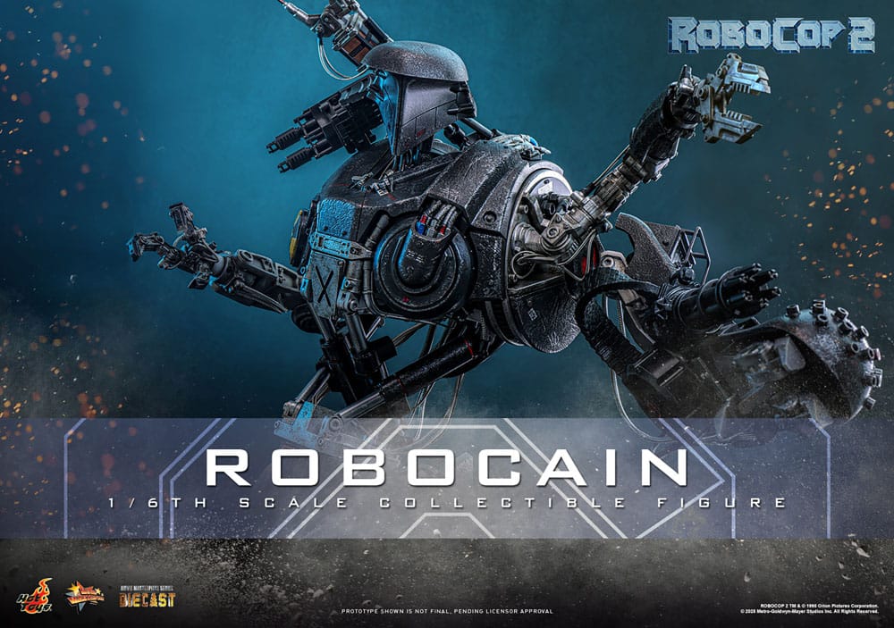 RoboCop 2 Movie Masterpiece Diecast Action Figur 1/6 RoboCain 40 cm Hot Toys