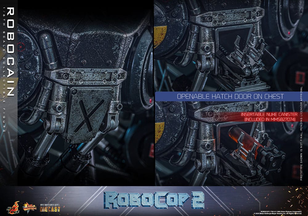 RoboCop 2 Movie Masterpiece Diecast Action Figur 1/6 RoboCain 40 cm Hot Toys