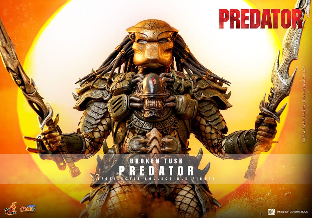 Alien vs. Predator Comic Masterpiece Action Figur 1/6 Broken Tusk Predator 35 cm Hot Toys