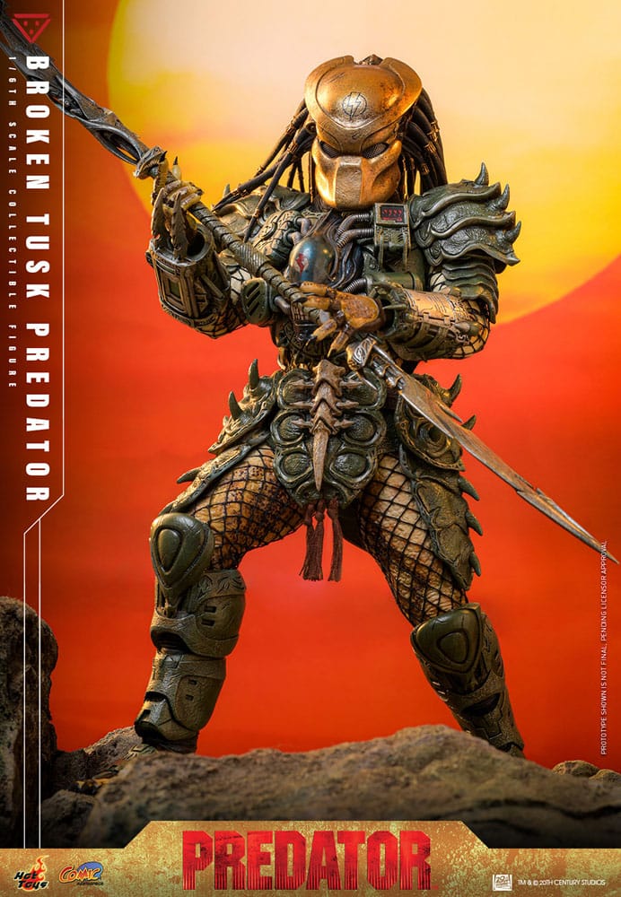 Alien vs. Predator Comic Masterpiece Action Figur 1/6 Broken Tusk Predator 35 cm Hot Toys