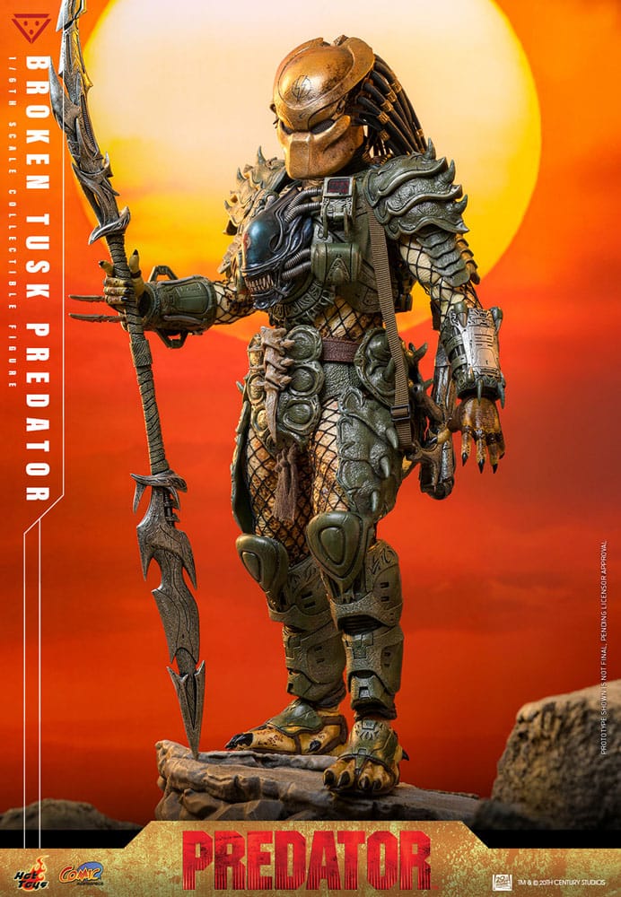 Alien vs. Predator Comic Masterpiece Action Figur 1/6 Broken Tusk Predator 35 cm Hot Toys