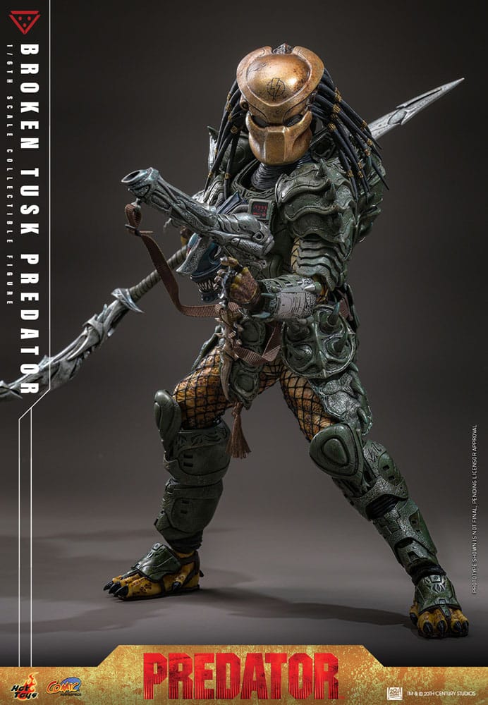 Alien vs. Predator Comic Masterpiece Action Figur 1/6 Broken Tusk Predator 35 cm Hot Toys