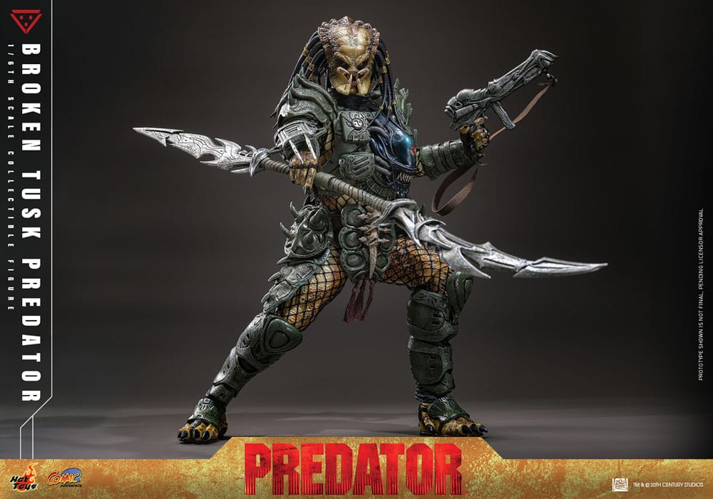 Alien vs. Predator Comic Masterpiece Action Figur 1/6 Broken Tusk Predator 35 cm Hot Toys